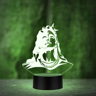 3D Illusion Adiyogi Shiv God Night Lamp with multicolored Led Light for Home Office Pooja Room Decor Light